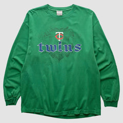 Minnesota Twins Genuine Merchandise 2000s Long Sleeve T-shirt - Green - L by Fanatics Real Vintage T-shirts