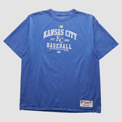 Kansas City Royals Majestic 2000s T-shirt - Blue - 2XL by Fanatics Real Vintage T-shirts