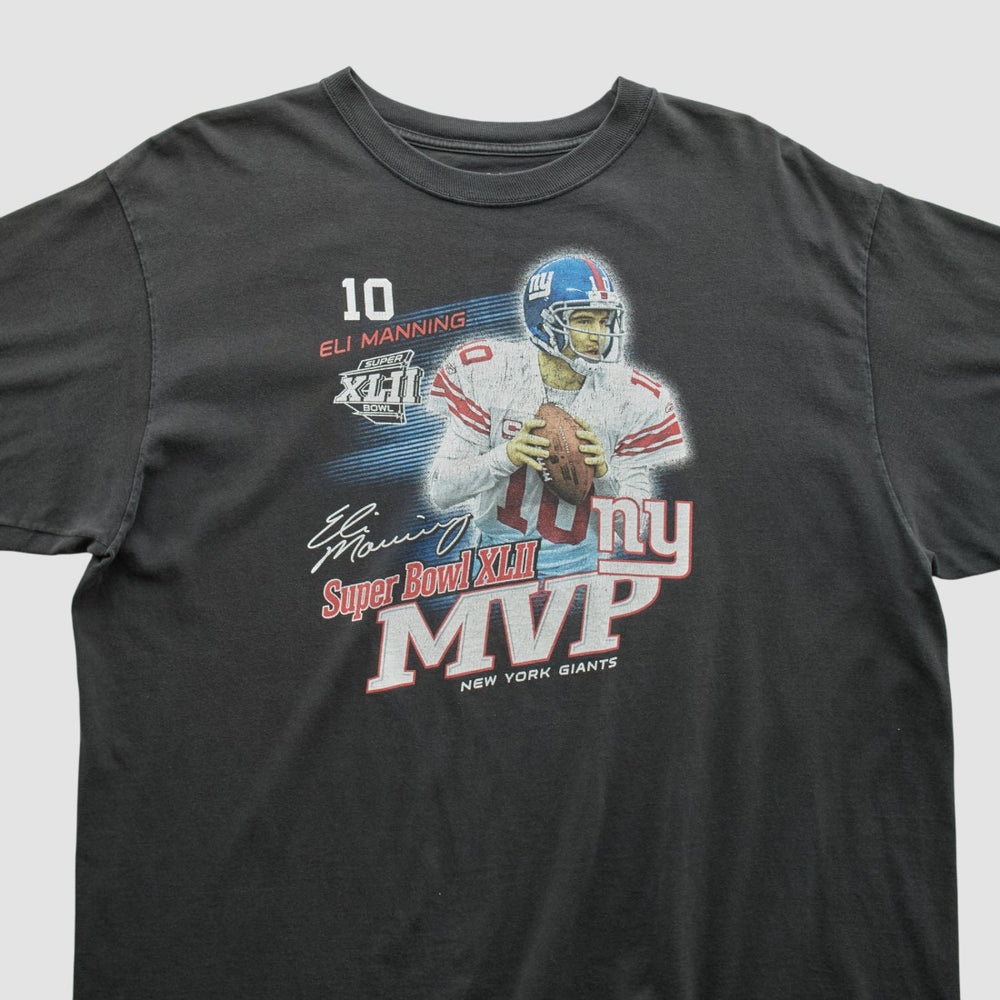 Superbowl XLII MVP Reebok 2008 T-shirt Black Vintage