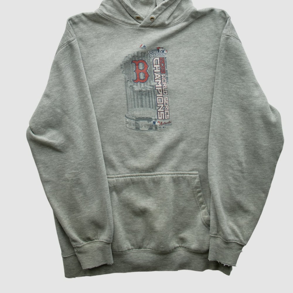 Boston Red Sox 2013 Hooded Pullover Sweatshirt - Heather Gray - XS by Fanatics Real Vintage Pullover