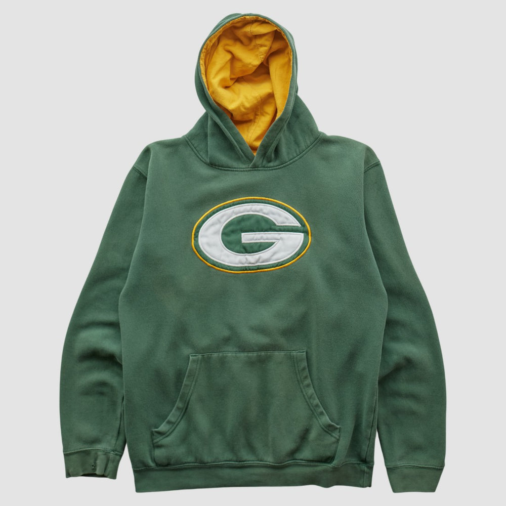 Green Bay Packers NFL 2000s Hooded Pullover Sweatshirt Green Vintage
