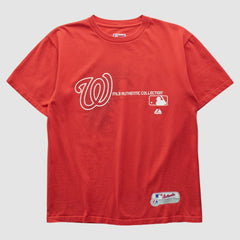 Washington Nationals Majestic 2000s T-shirt - Red - M by Fanatics Real Vintage T-shirts