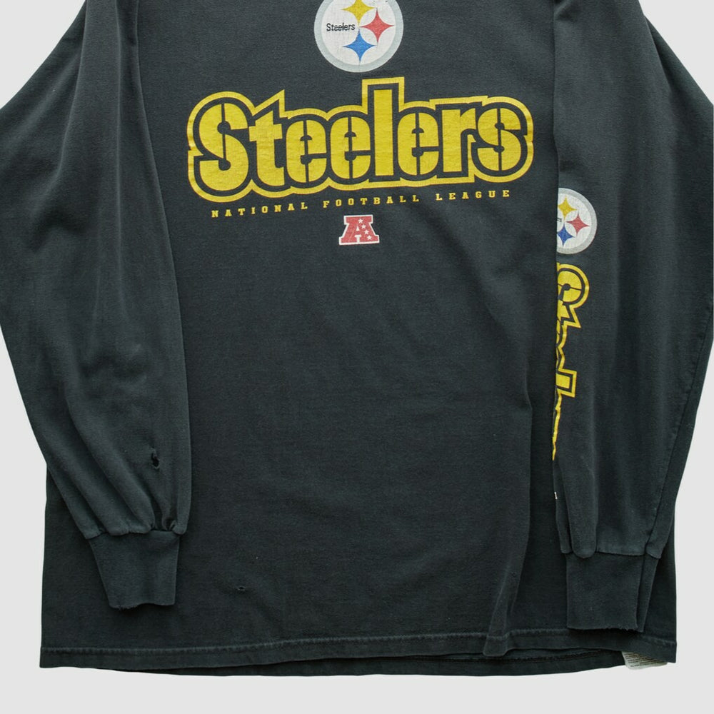 Pittsburgh Steelers NFL 2000s Long Sleeve T-shirt Black Vintage