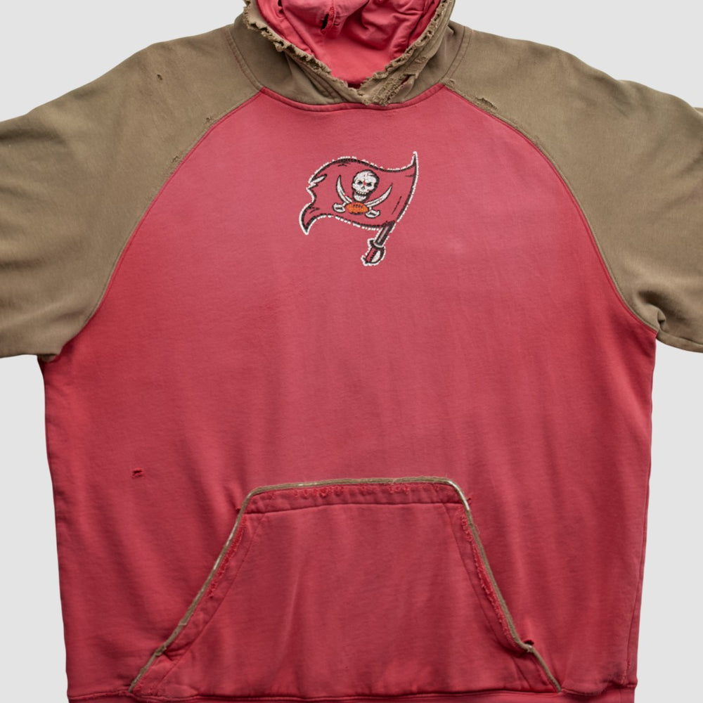 Tampa Bay Buccaneers Reebok 2000s Hooded Pullover Sweatshirt Red Vintage