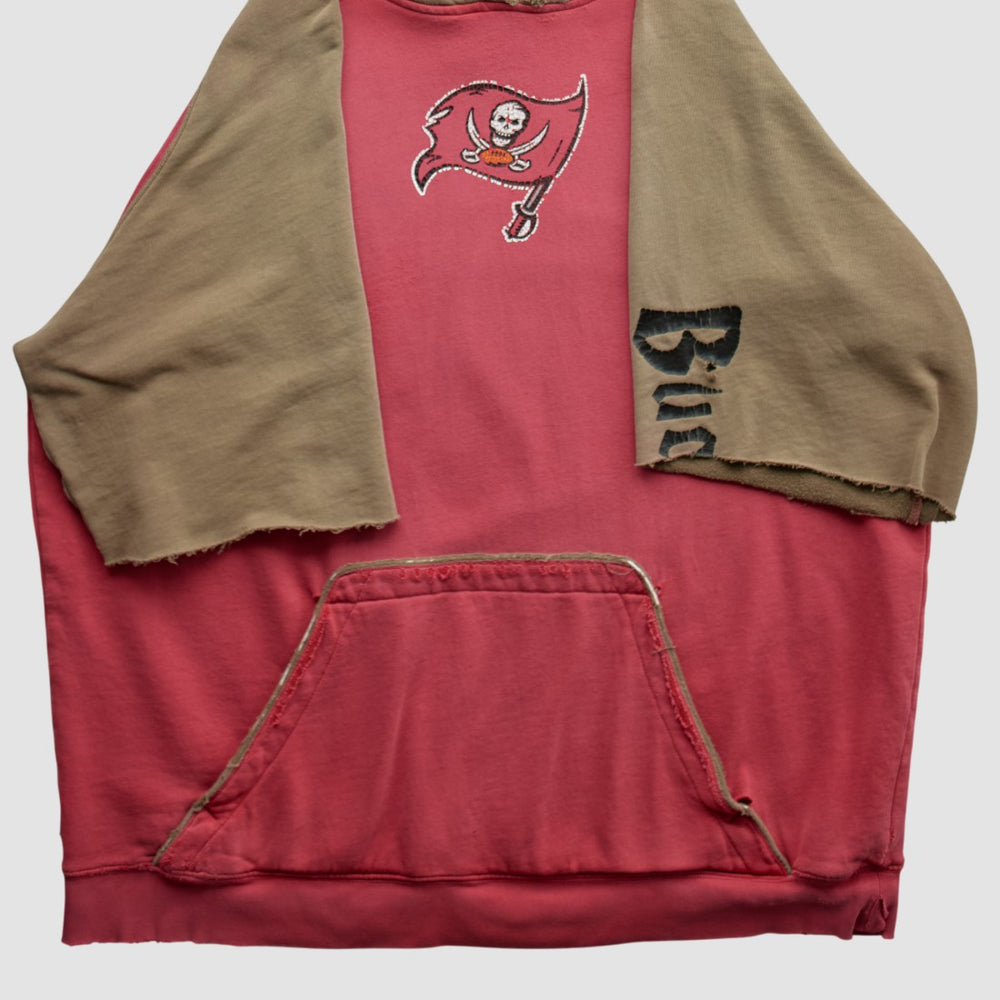 Tampa Bay Buccaneers Reebok 2000s Hooded Pullover Sweatshirt Red Vintage