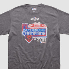 Philadelphia Phillies Majestic 2011 T-shirt - Heather Gray - M by Fanatics Real Vintage T-shirts
