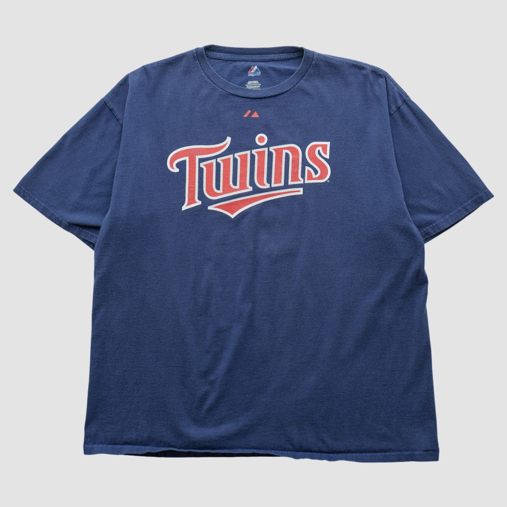 Minnesota Twins Majestic 2000s T-shirt - Navy - 2XL by Fanatics Real Vintage T-shirts