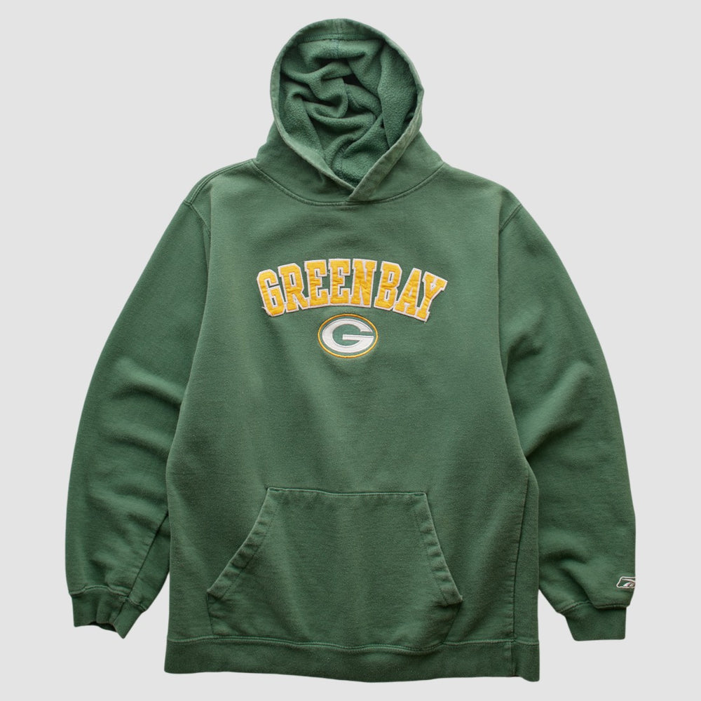 Green Bay Packers Team Edition Apparel 2000s Hooded Pullover Sweatshirt Green Vintage