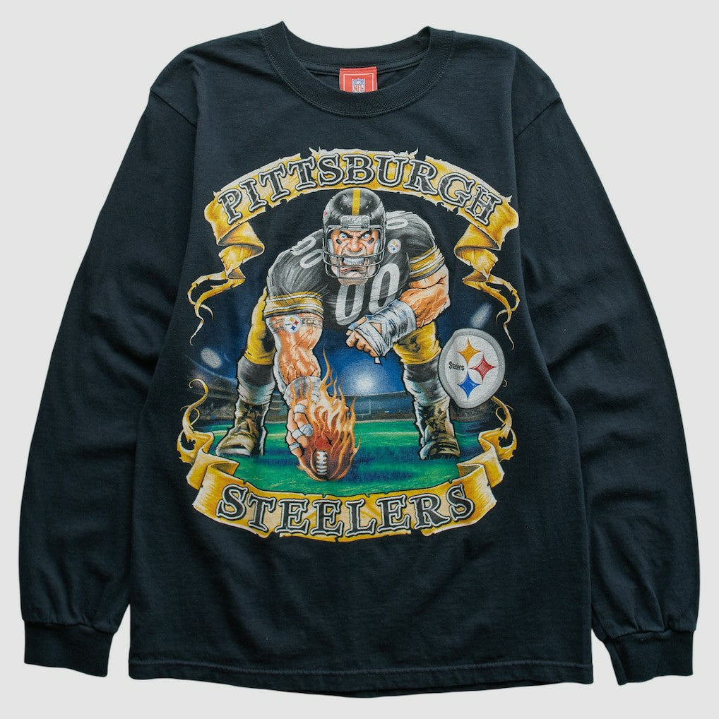 Pittsburgh Steelers NFL 2000s Long Sleeve T-shirt Black Vintage