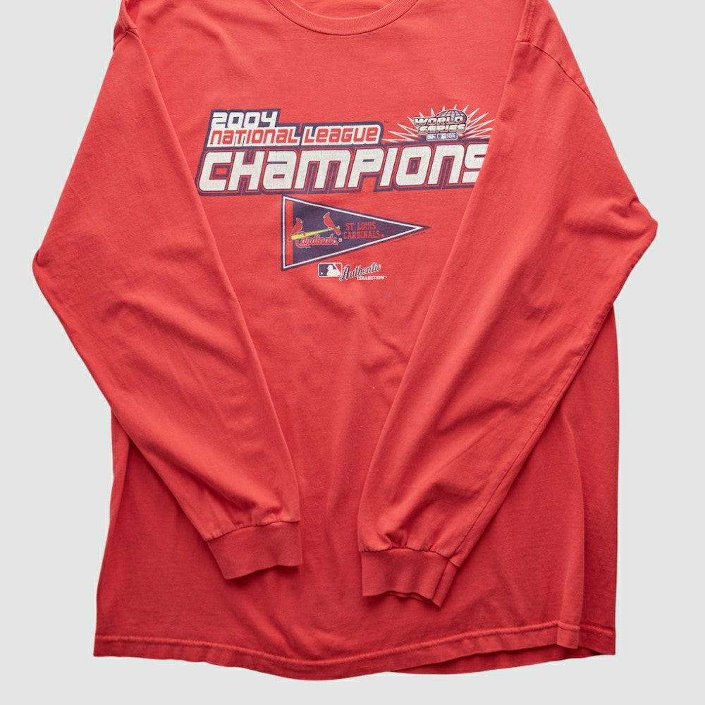 St. Louis Cardinals 2004 Long Sleeve T-shirt - Red - L by Fanatics Real Vintage T-shirts