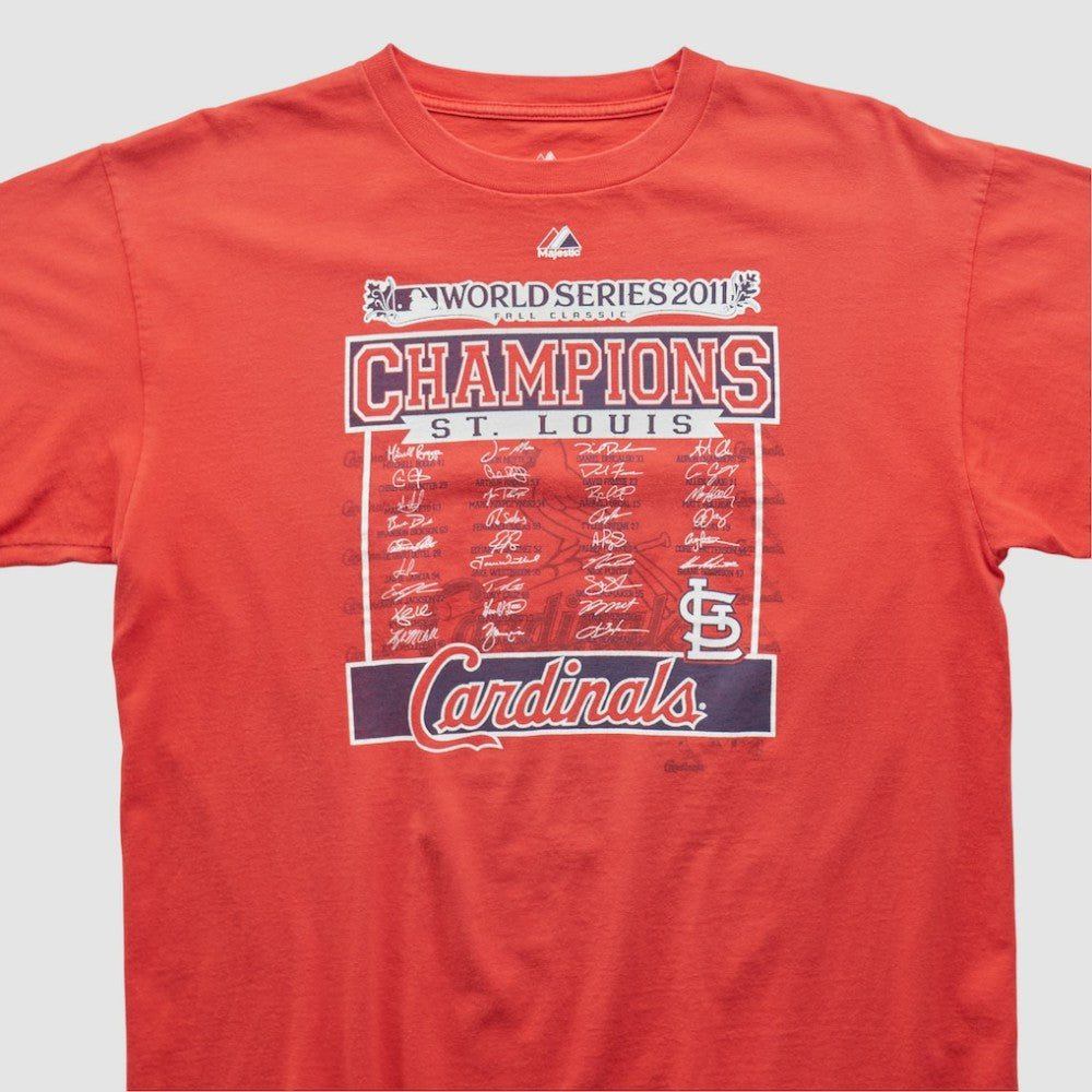 St. Louis Cardinals Majestic 2011 T-shirt - Red - M by Fanatics Real Vintage T-shirts