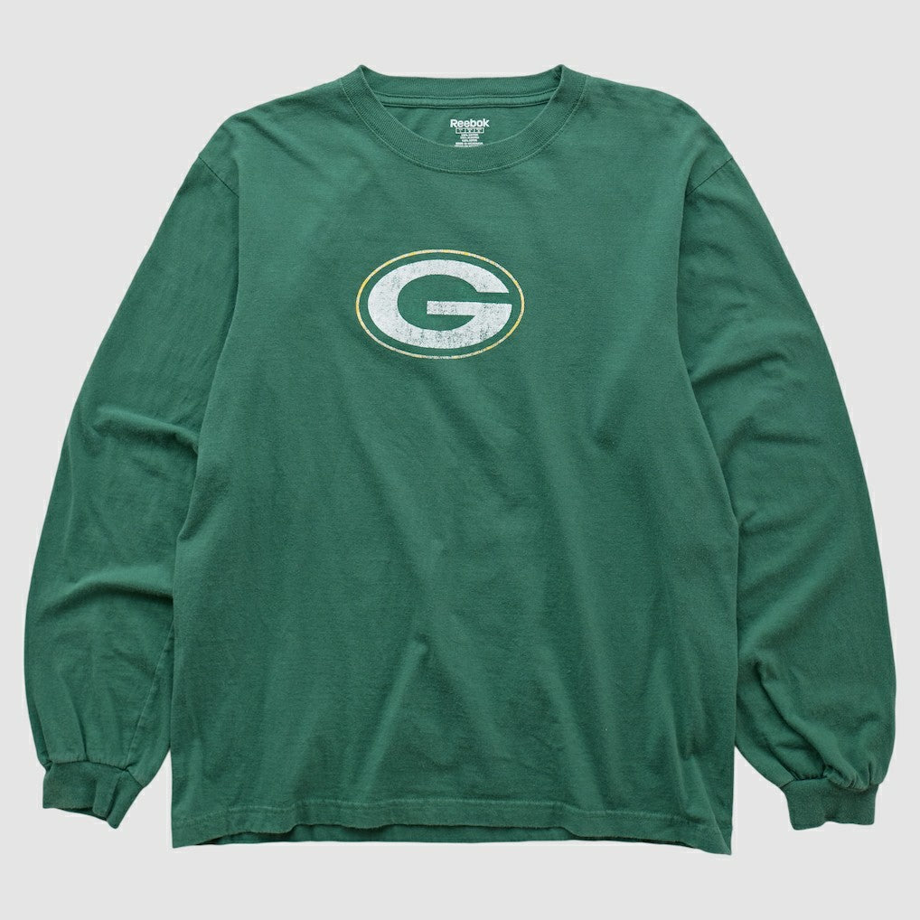 Green Bay Packers Reebok 2000s Long Sleeve T-shirt Green Vintage