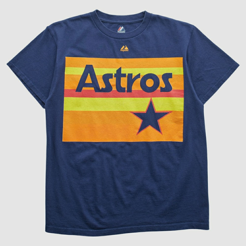 Houston Astros Majestic 2000s T-shirt - Navy - S by Fanatics Real Vintage T-shirts