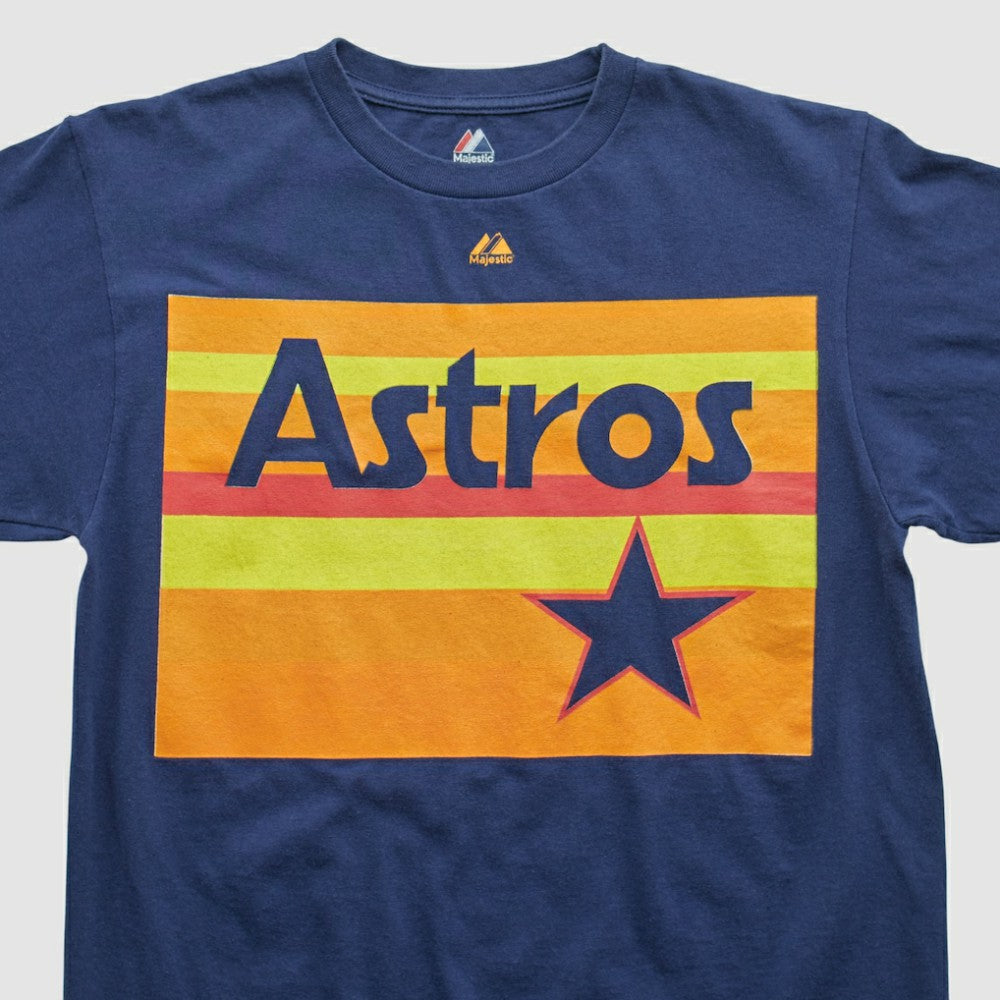 Houston Astros Majestic 2000s T-shirt - Navy - S by Fanatics Real Vintage T-shirts