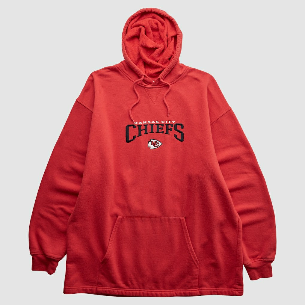 Kansas City Chiefs NFL 2000s Hooded Pullover Sweatshirt Red Vintage