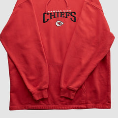 Kansas City Chiefs NFL 2000s Hooded Pullover Sweatshirt Red Vintage