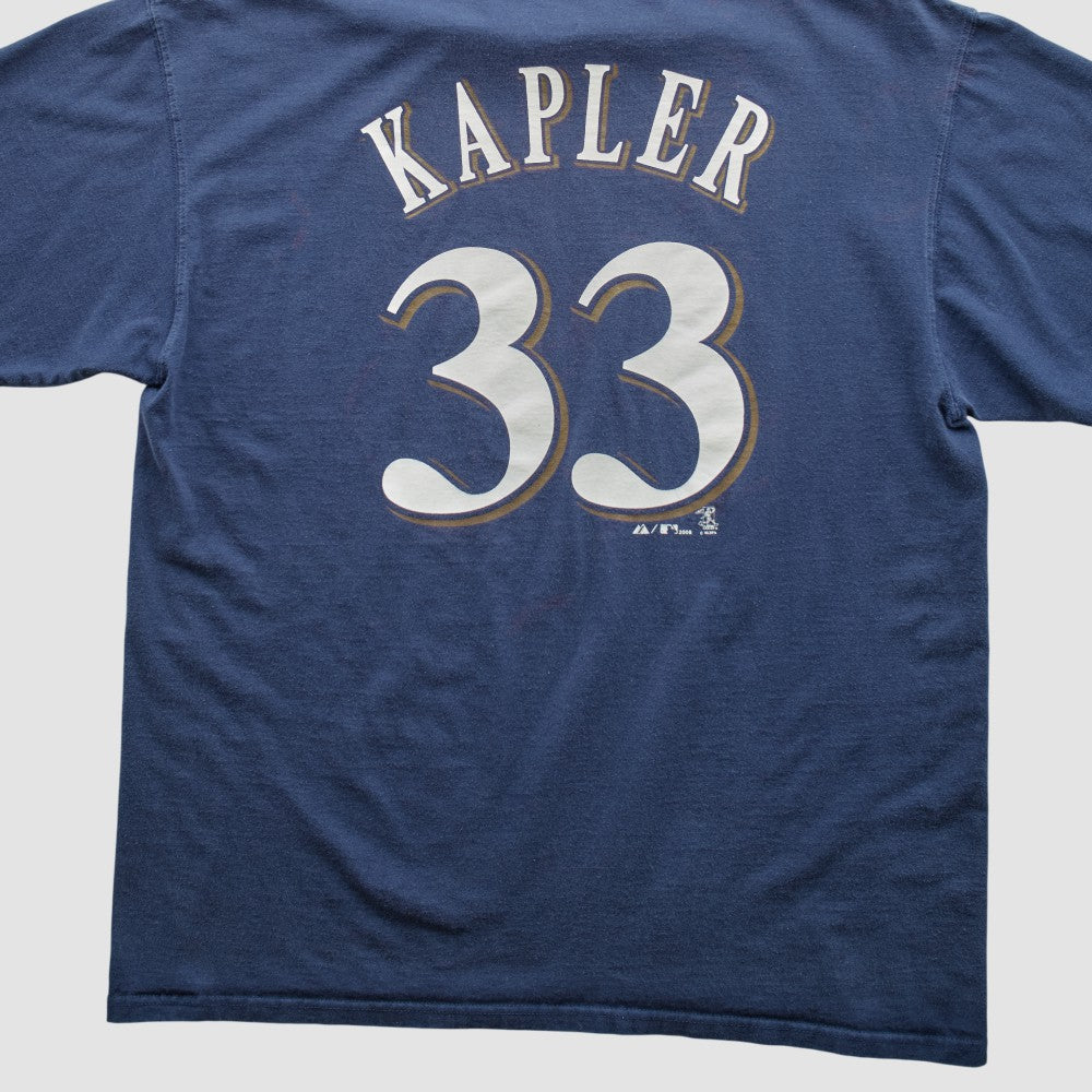 Milwaukee Brewers Majestic 2000s T-shirt - Navy - L by Fanatics Real Vintage T-shirts