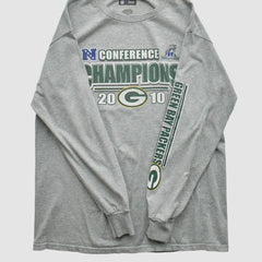 Green Bay Packers NFL 2010 Long Sleeve T-shirt Heather Gray Vintage