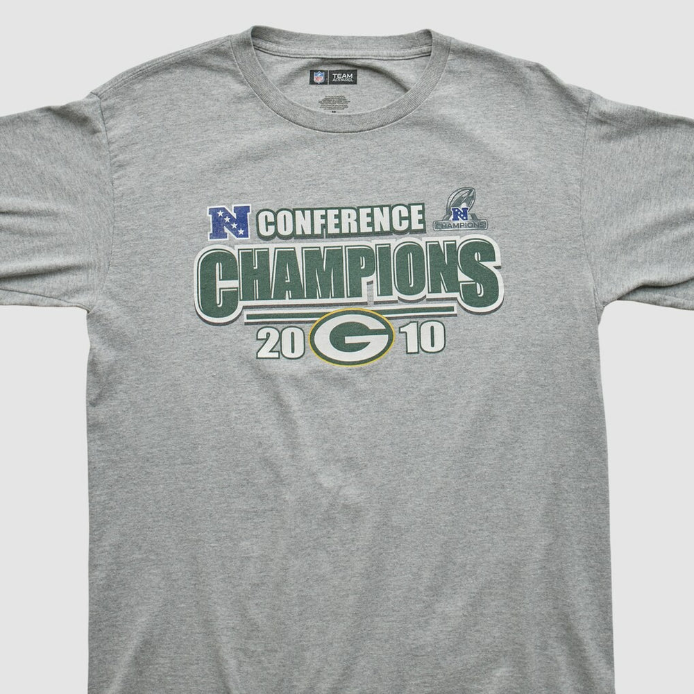 Green Bay Packers NFL 2010 Long Sleeve T-shirt Heather Gray Vintage