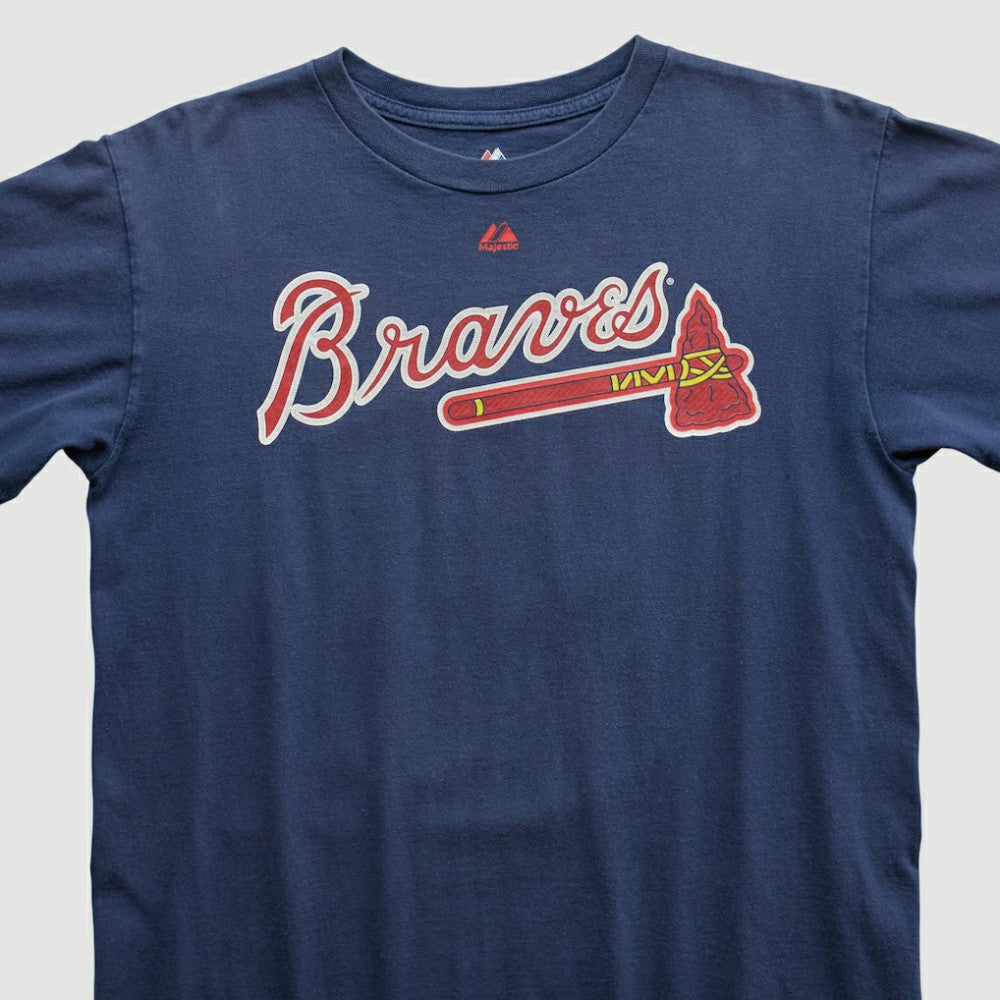 Atlanta Braves Majestic 2000s T-shirt - Navy - S by Fanatics Real Vintage T-shirts