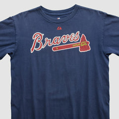 Atlanta Braves Majestic 2000s T-shirt - Navy - S by Fanatics Real Vintage T-shirts