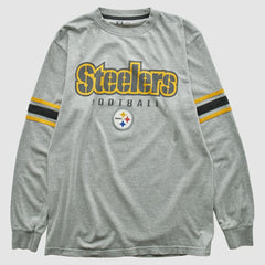 Pittsburgh Steelers NFL 2000s Long Sleeve T-shirt Heather Gray Vintage