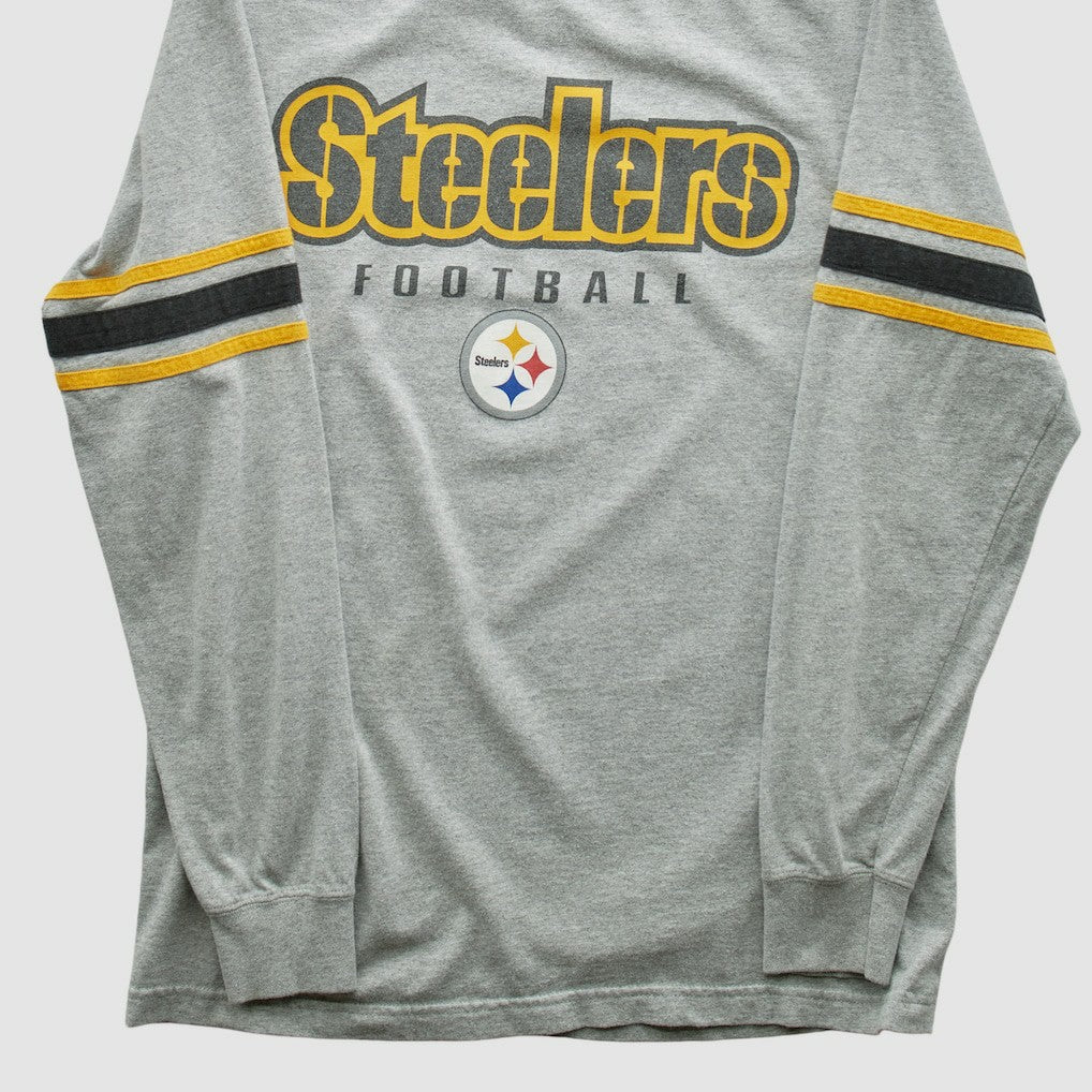 Pittsburgh Steelers NFL 2000s Long Sleeve T-shirt Heather Gray Vintage
