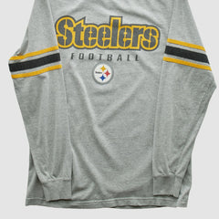 Pittsburgh Steelers NFL 2000s Long Sleeve T-shirt Heather Gray Vintage
