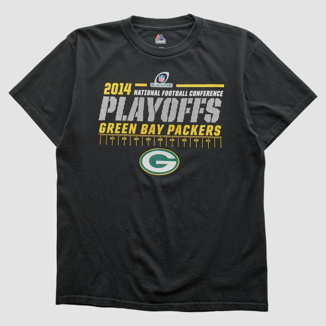 Green Bay Packers Majestic 2014 T-shirt Black Vintage