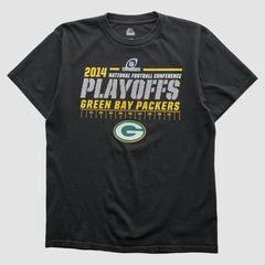 Green Bay Packers Majestic 2014 T-shirt Black Vintage