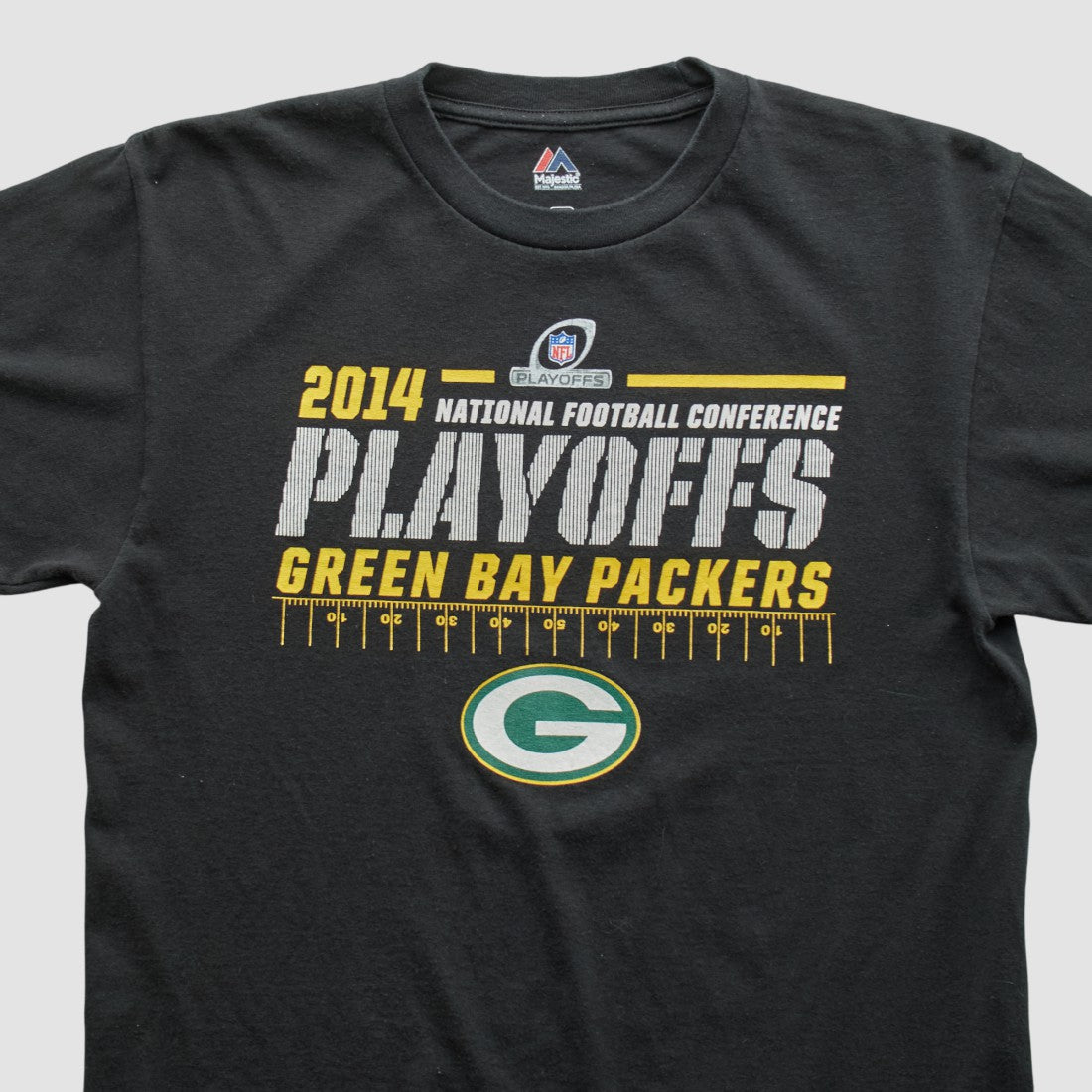 Green Bay Packers Majestic 2014 T-shirt Black Vintage