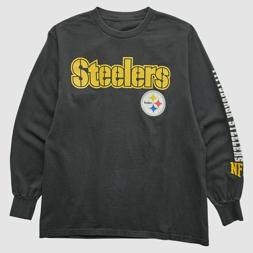Pittsburgh Steelers 2000s Long Sleeve T-shirt Black Vintage
