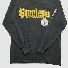 Pittsburgh Steelers 2000s Long Sleeve T-shirt Black Vintage