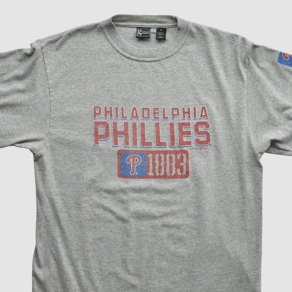 Philadelphia Phillies Gear For Sports 2000s Long Sleeve T-shirt - Heather Gray - S by Fanatics Real Vintage T-shirts