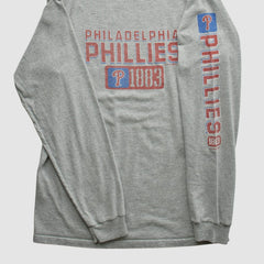 Philadelphia Phillies Gear For Sports 2000s Long Sleeve T-shirt - Heather Gray - S by Fanatics Real Vintage T-shirts