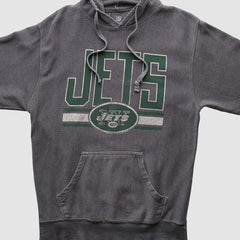 New York Jets NFL 2010s Hooded Pullover Sweatshirt Dark Heather Gray Vintage
