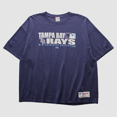 Tampa Bay Rays Majestic 2000s T-shirt - Navy - 3XL by Fanatics Real Vintage T-shirts