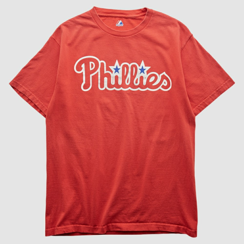 Philadelphia Phillies Majestic 2000s T-shirt - Red - S by Fanatics Real Vintage T-shirts