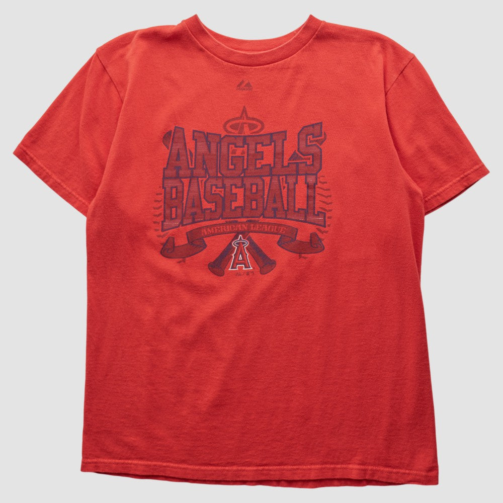 Los Angeles Angels Majestic 2000s T-shirt - Red - M by Fanatics Real Vintage T-shirts