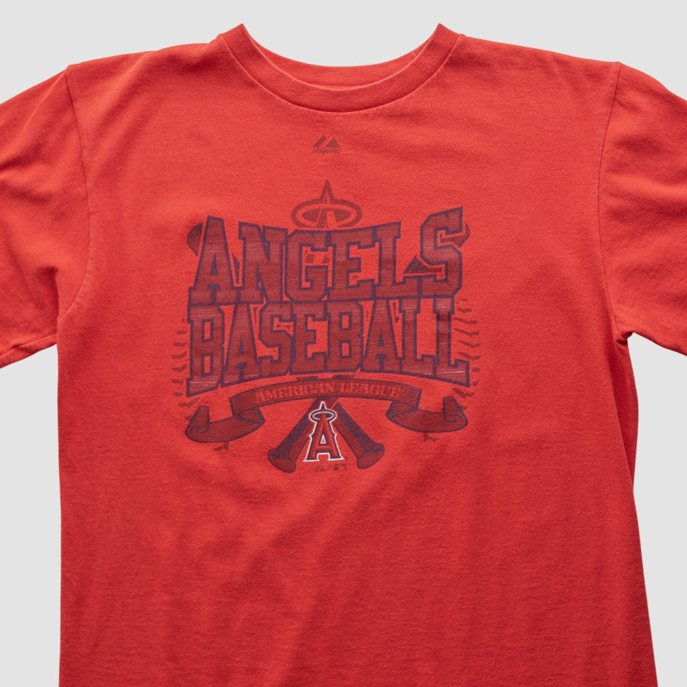 Los Angeles Angels Majestic 2000s T-shirt - Red - M by Fanatics Real Vintage T-shirts