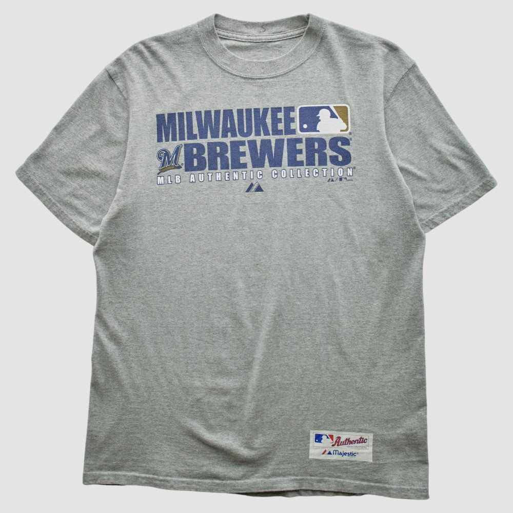 Milwaukee Brewers 2008 T-shirt - Heather Gray - M by Fanatics Real Vintage T-shirts