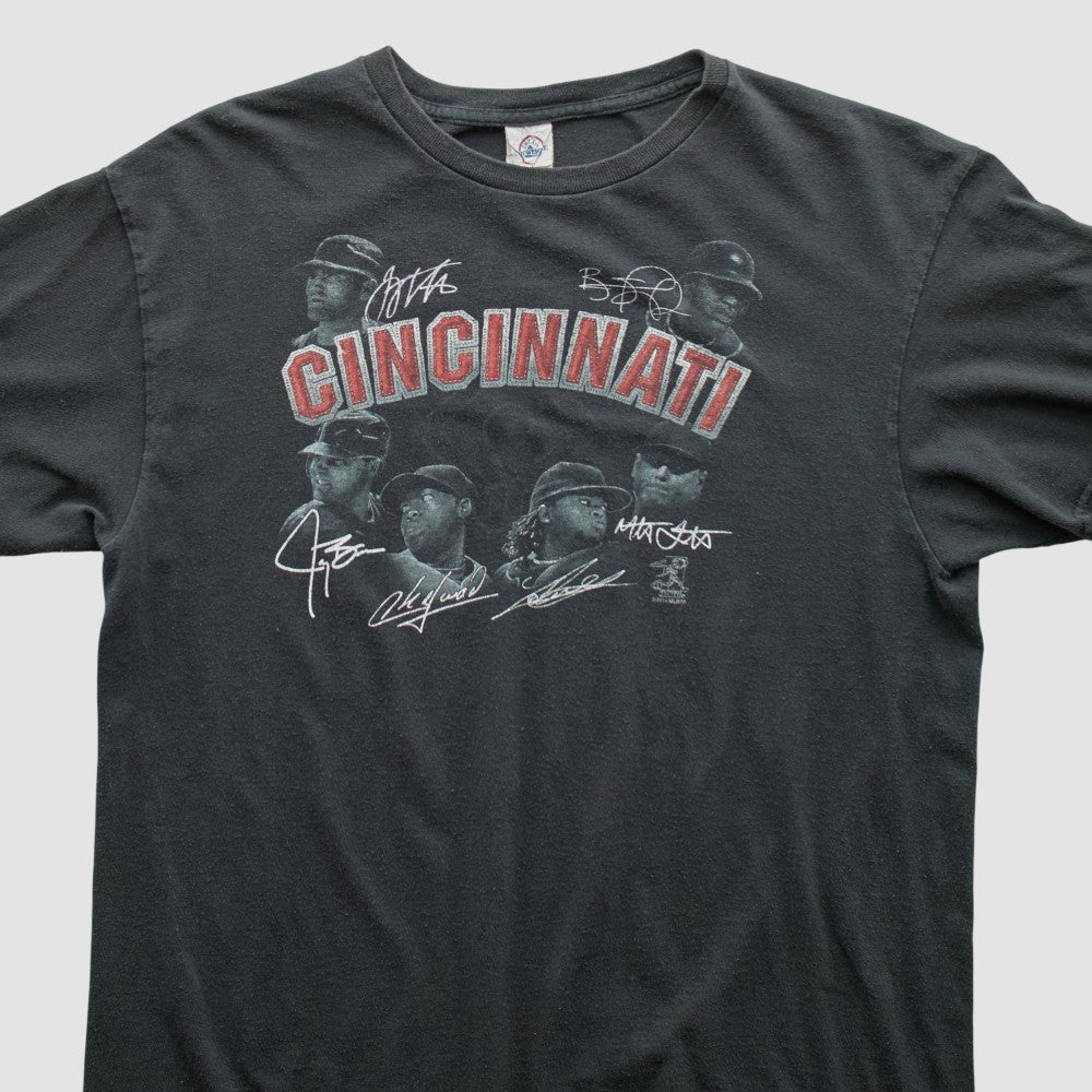 Cincinnati Reds Pro Weight 2014 T-shirt - Charcoal - S by Fanatics Real Vintage T-shirts