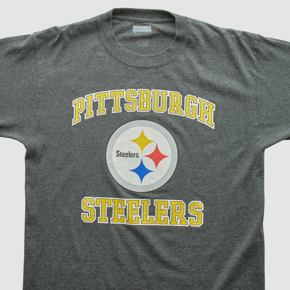 Pittsburgh Steelers 2000s Long Sleeve T-shirt Dark Heather Gray Vintage