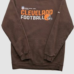 Cleveland Browns Reebok 2000s Hooded Pullover Sweatshirt Brown Vintage