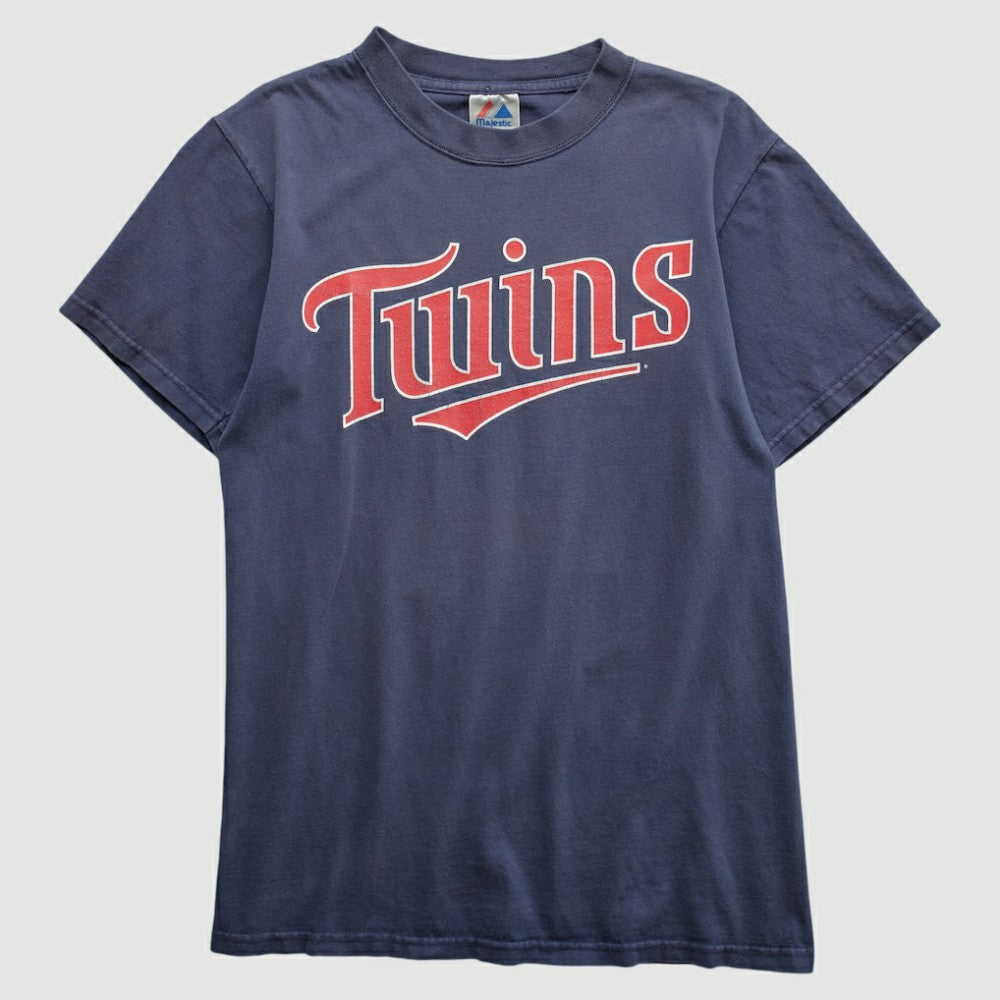 Minnesota Twins Majestic 2000s T-shirt - Navy - S by Fanatics Real Vintage T-shirts