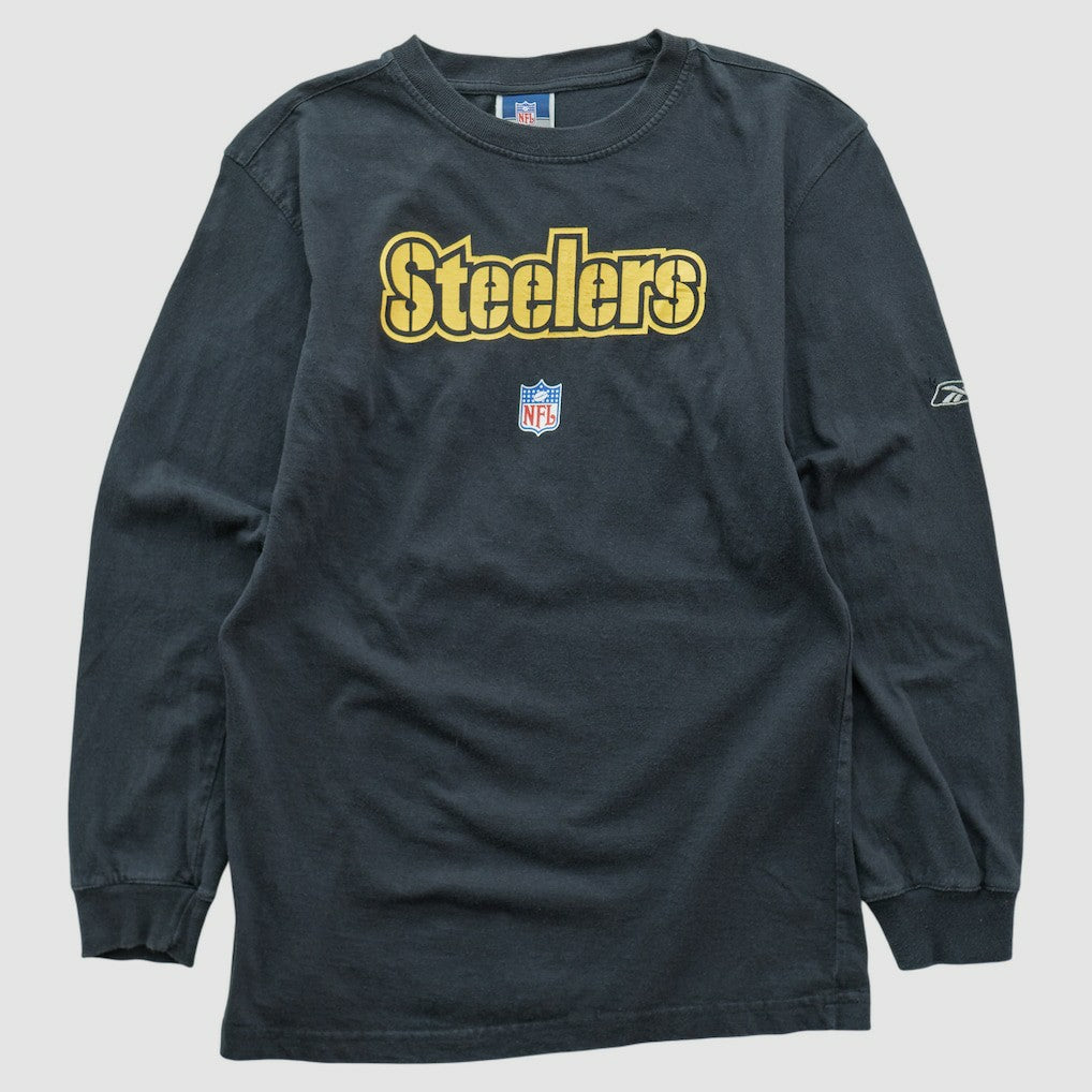 Pittsburgh Steelers Reebok 2000s Long Sleeve T-shirt Black Vintage