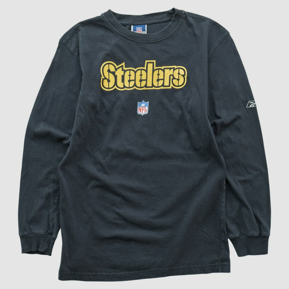 Pittsburgh Steelers Reebok 2000s Long Sleeve T-shirt Black Vintage