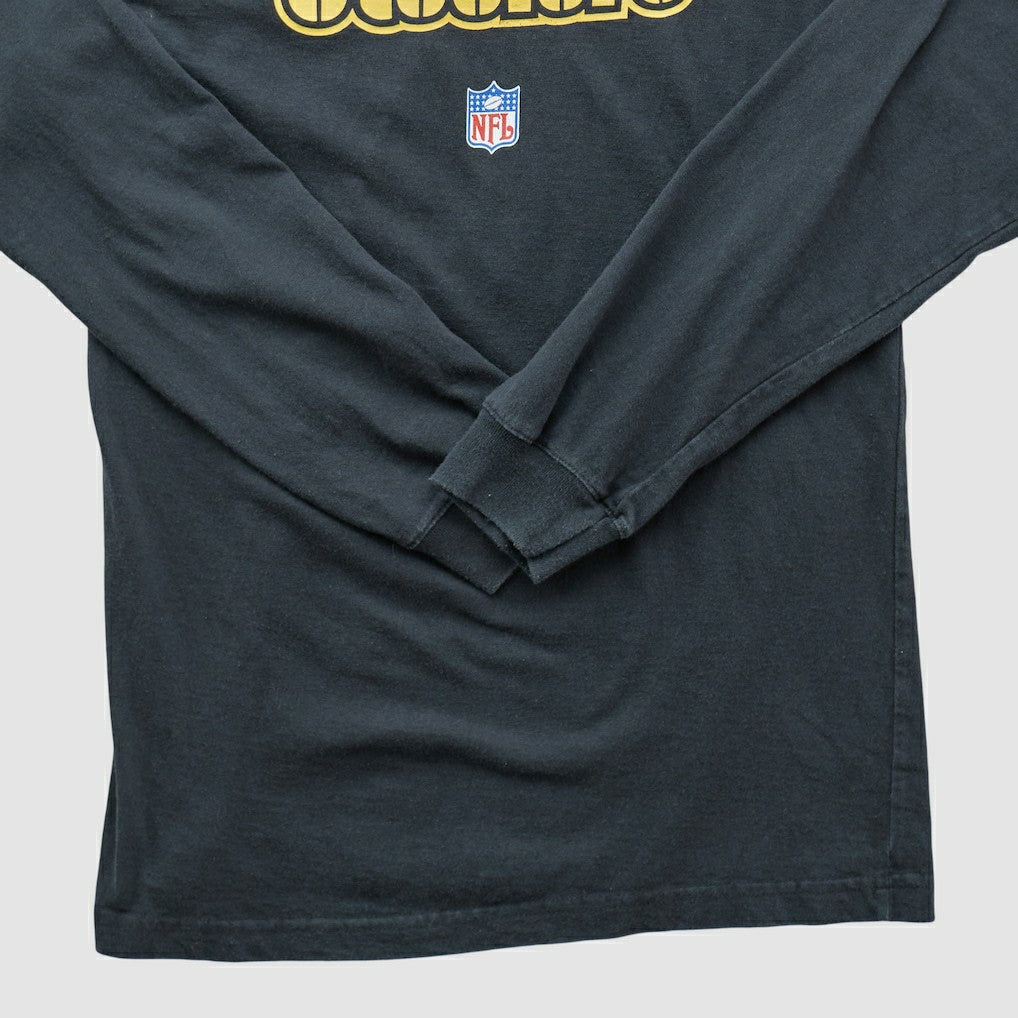 Pittsburgh Steelers Reebok 2000s Long Sleeve T-shirt Black Vintage