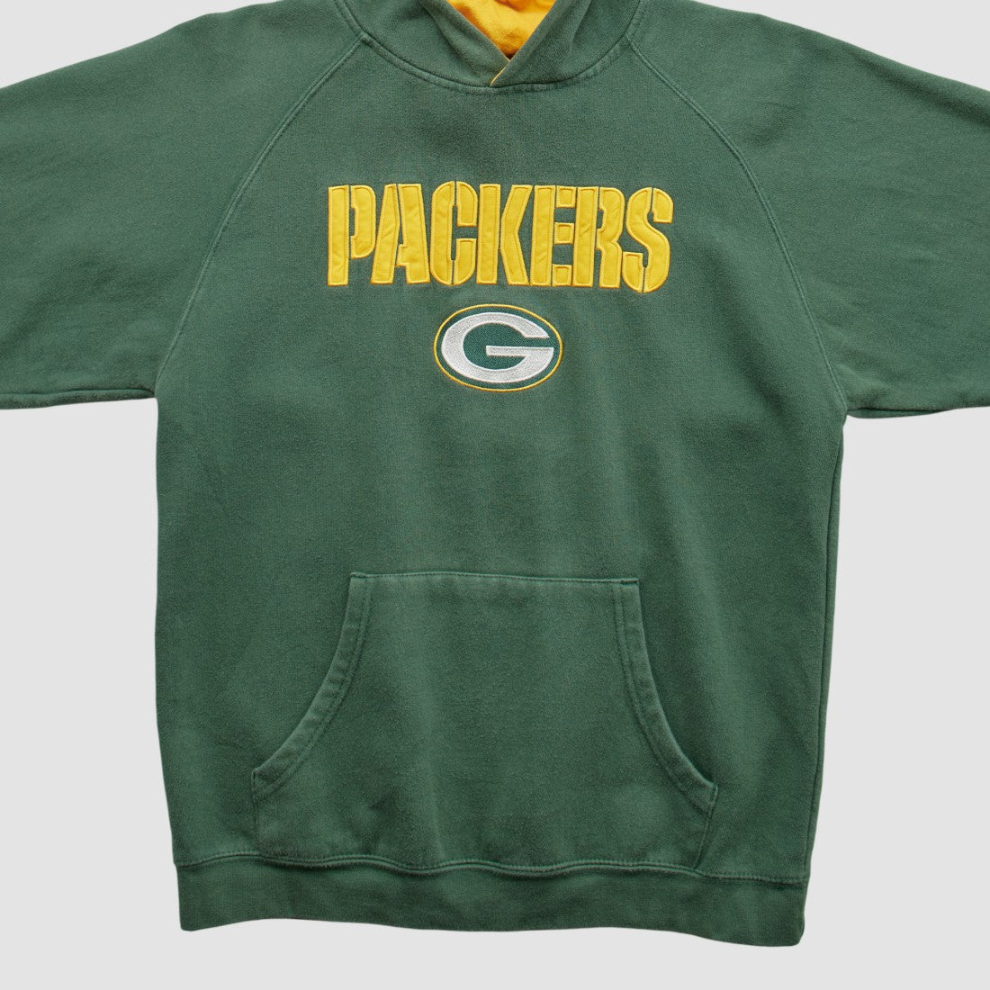 Green Bay Packers Reebok 2000s Hooded Pullover Sweatshirt Green Vintage