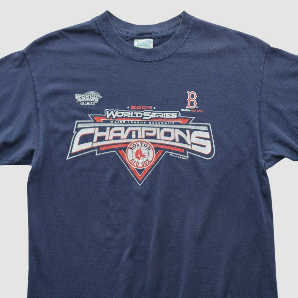 Boston Red Sox M&O Knits 2004 T-shirt - Navy - S by Fanatics Real Vintage T-shirts